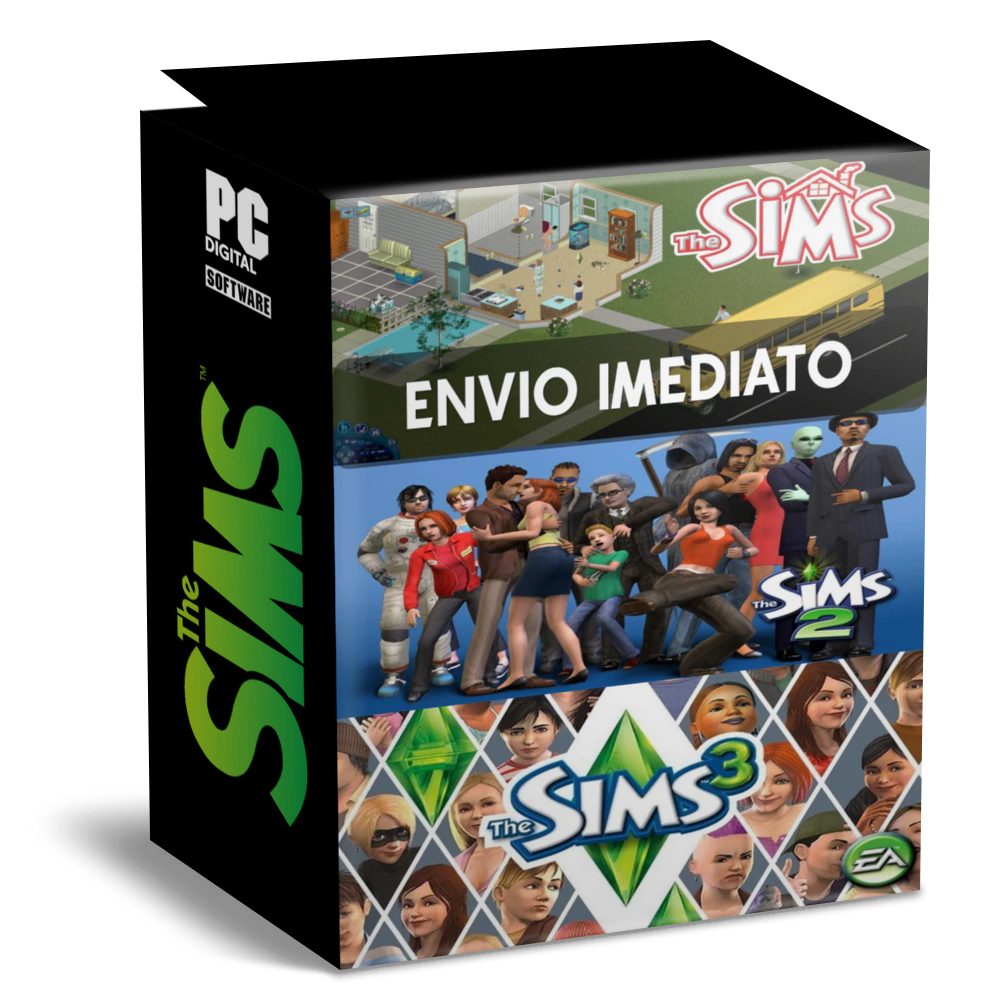 COMBO THE SIMS 1, 2 E 3 PC - ENVIO DIGITAL